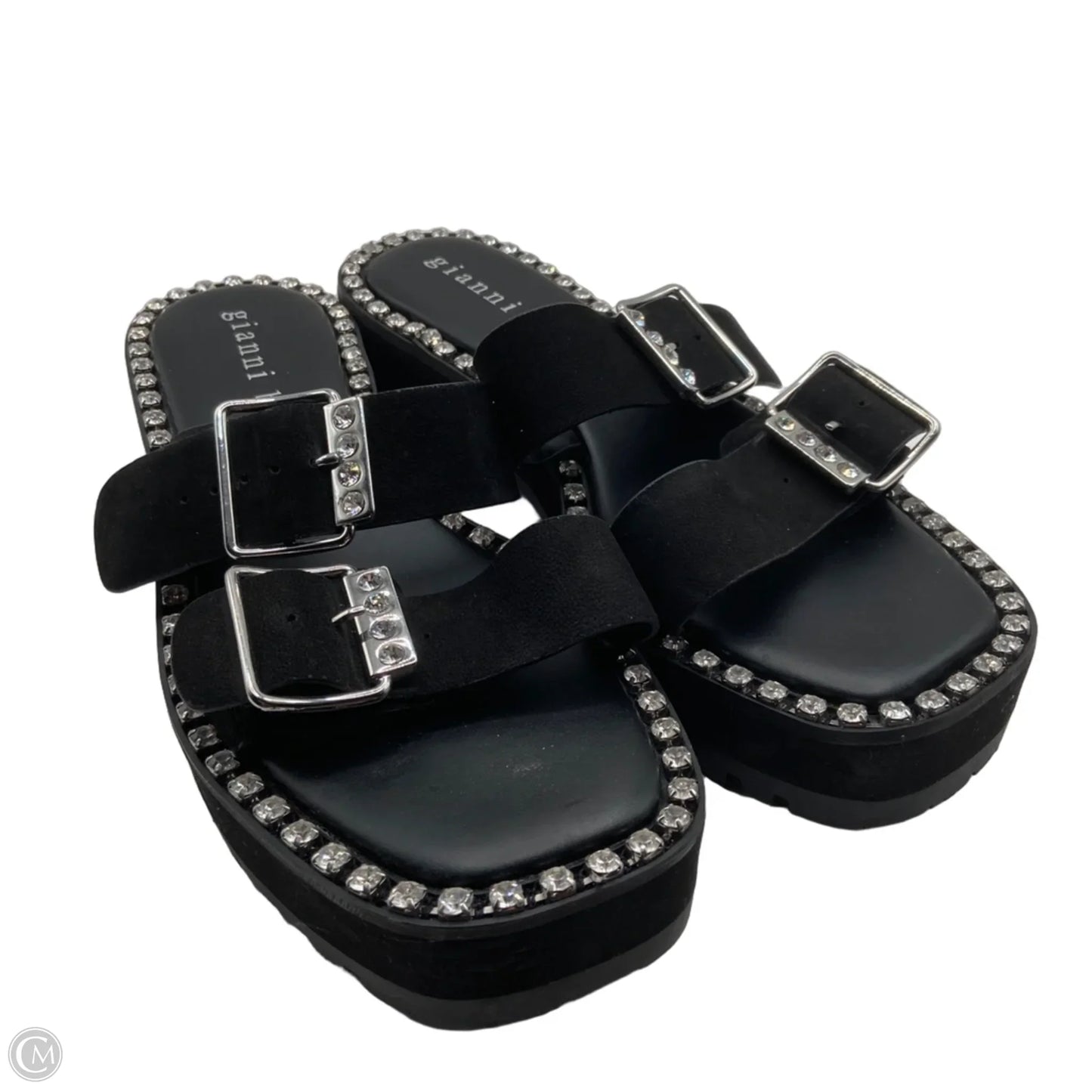 Sandals Heels Platform By Gianni Bini In Black, Size: 8.5