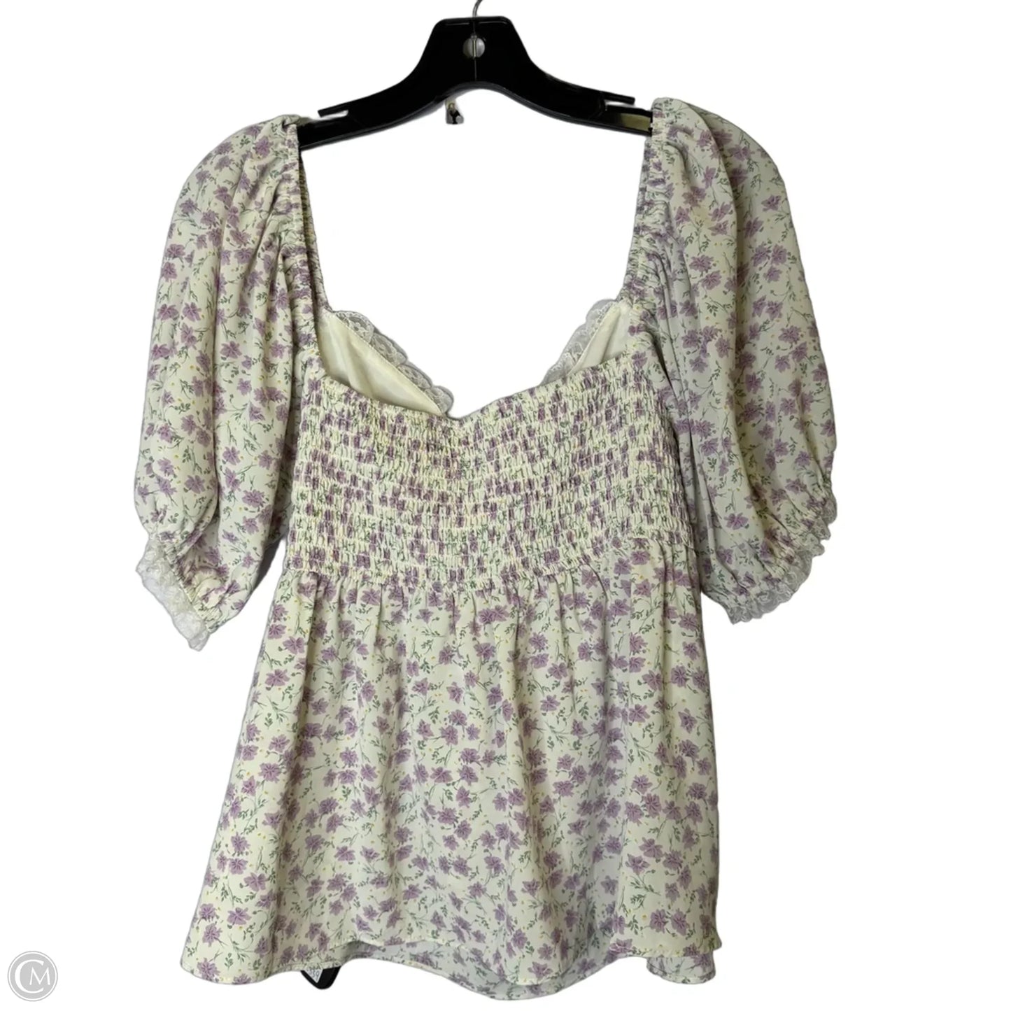 Blouse Short Sleeve By Clothes Mentor In Purple, Size: L