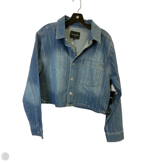 Jacket Denim By Clothes Mentor In Blue Denim, Size: M