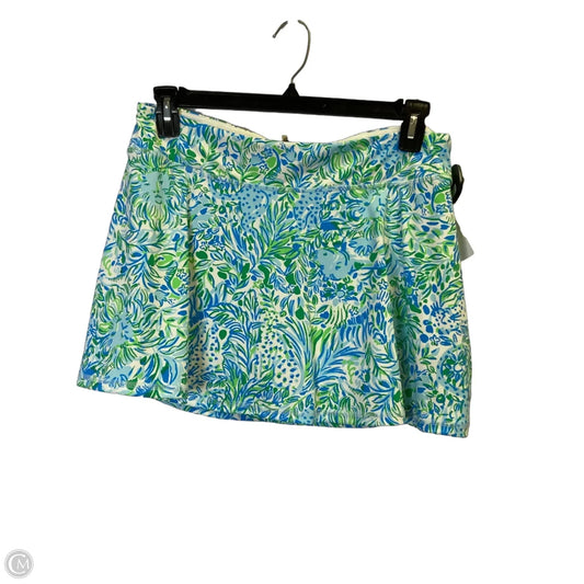 Athletic Skort By Cmb In Blue & Green, Size: L