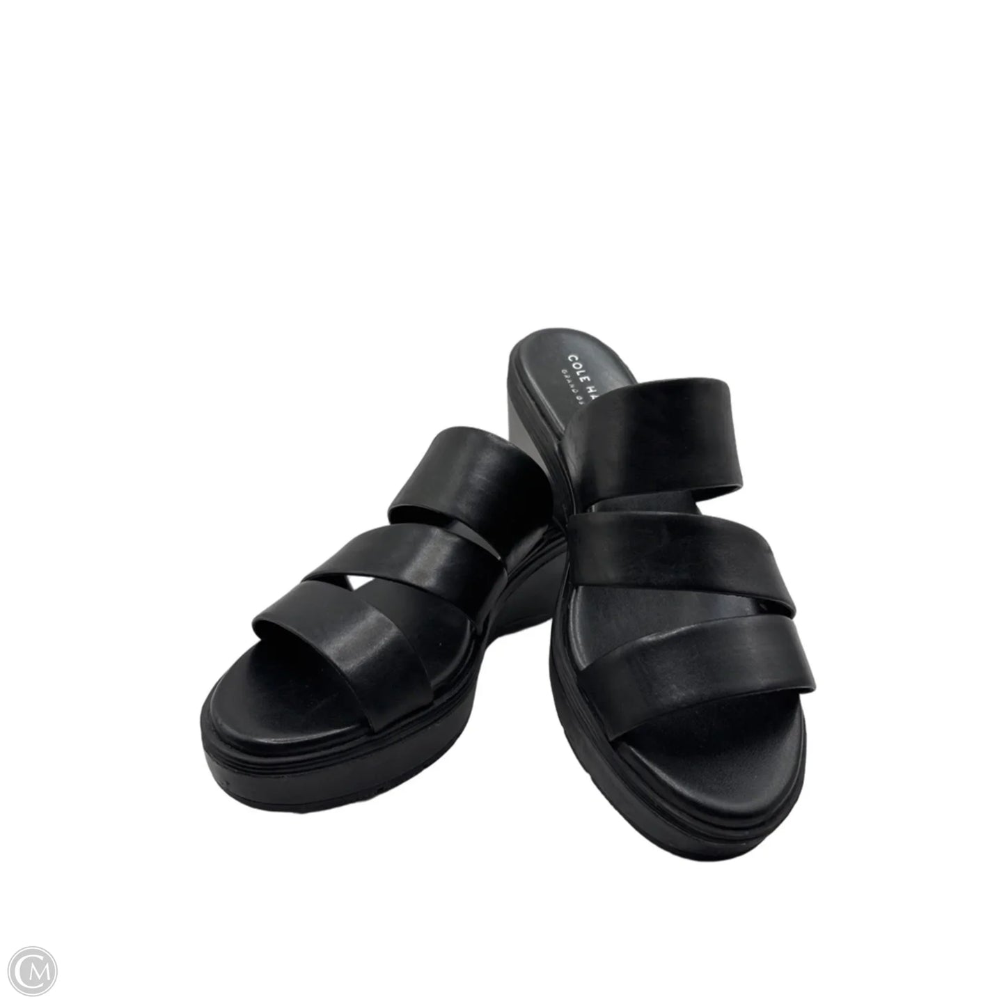 Sandals Heels Wedge By Cole-haan In Black, Size: 8