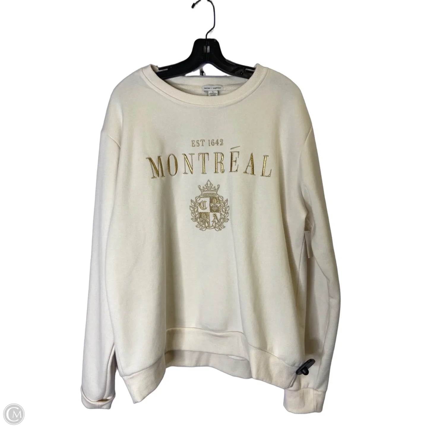 Sweatshirt Crewneck By Better Together In Cream, Size: Xl