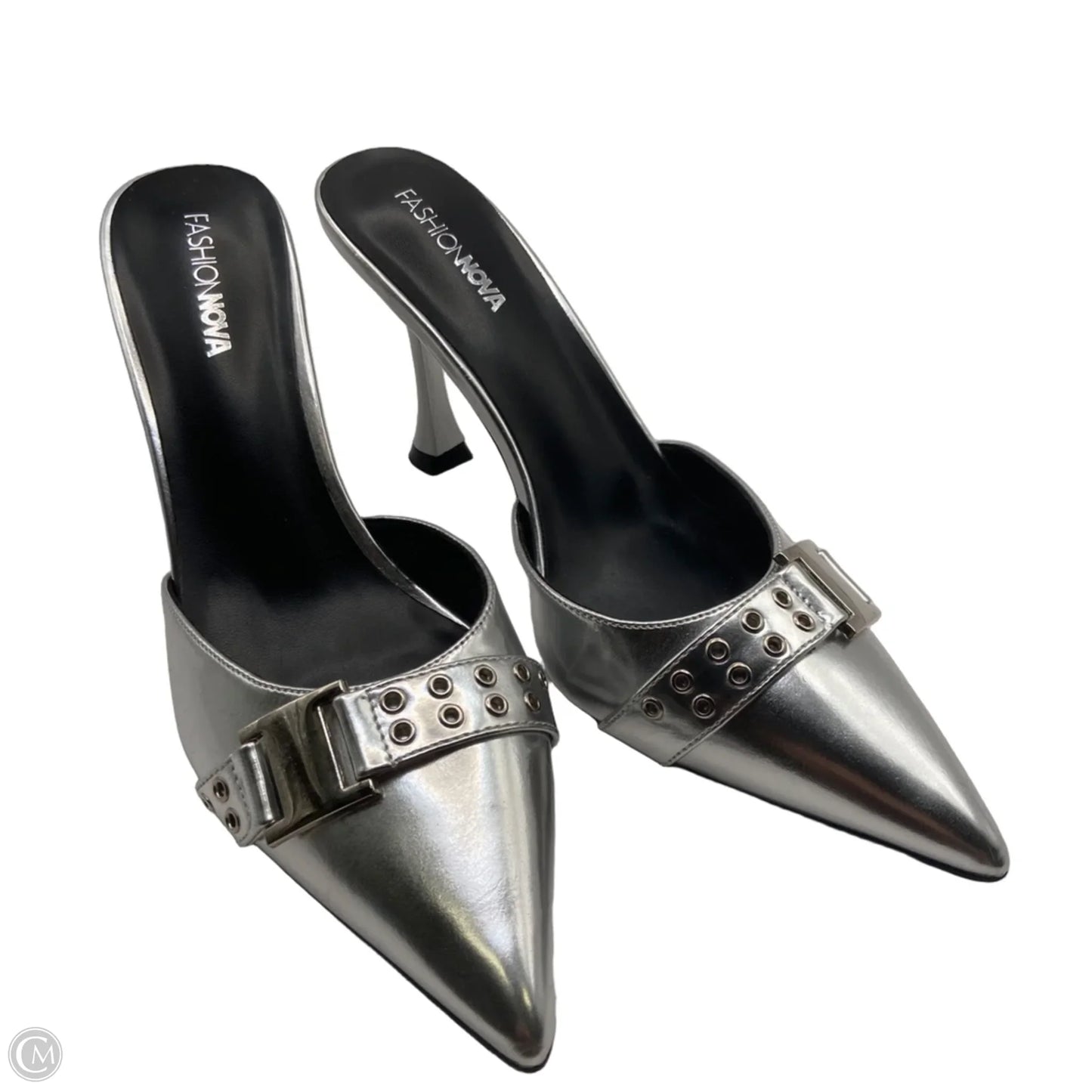 Shoes Heels Stiletto By Fashion Nova In Silver, Size: 9