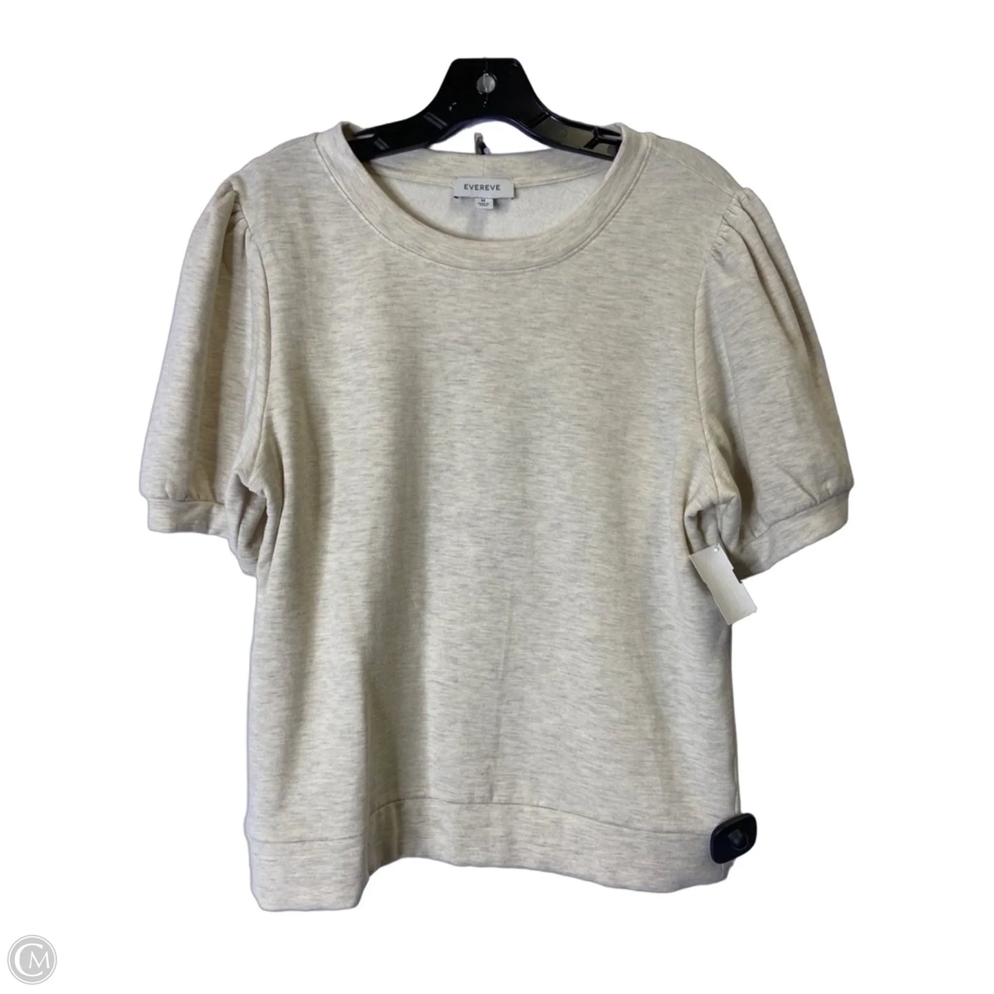 Top Short Sleeve By Evereve In Cream, Size: M