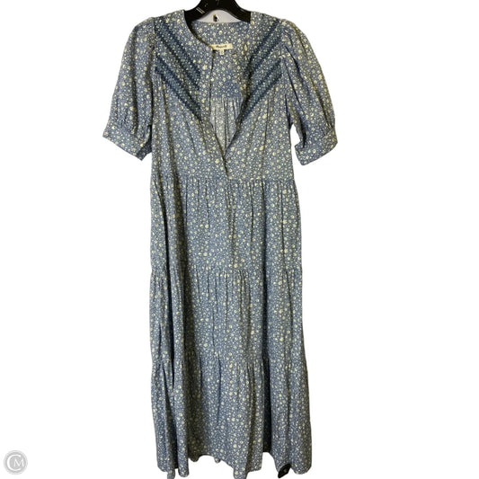 Dress Casual Midi By Madewell In Blue, Size: Xxs