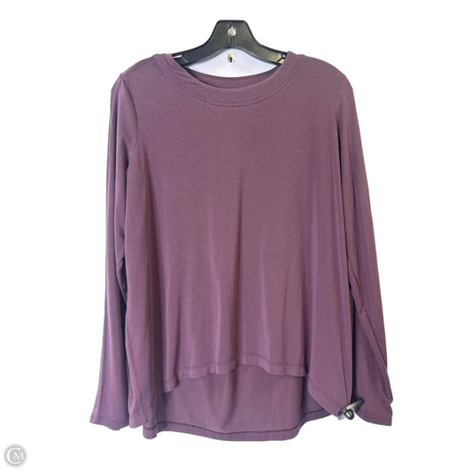 Athletic Top Long Sleeve Crewneck By Athleta In Purple, Size: Xs