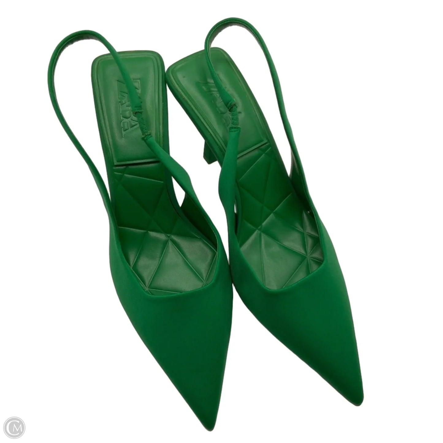 Shoes Heels Stiletto By Zara In Green, Size: 9.5