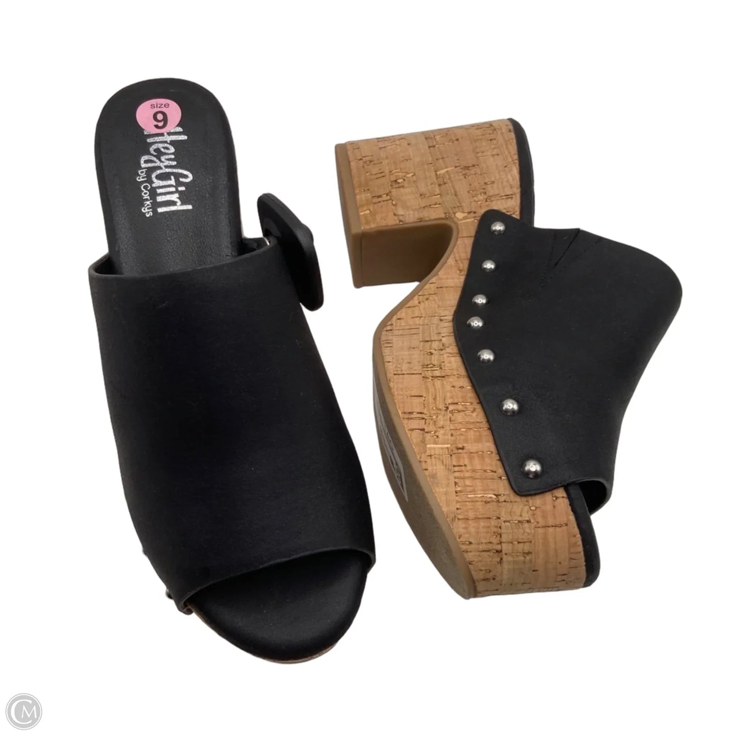 Shoes Heels Block By Corkys In Black, Size: 9