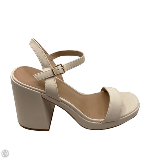 Shoes Heels Block By Dream Pairs In White, Size: 9.5