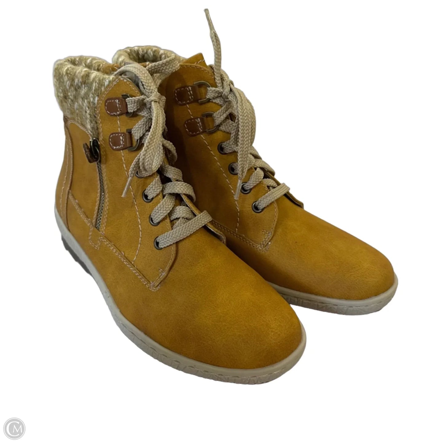 Boots Combat By Spring Step In Yellow, Size: 10