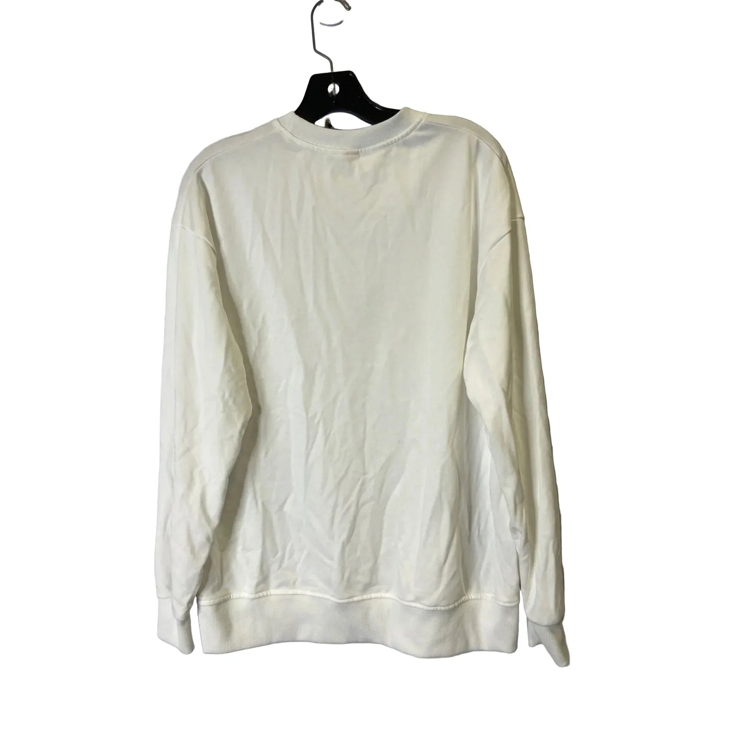 Sweatshirt Crewneck By Clothes Mentor In White, Size: M