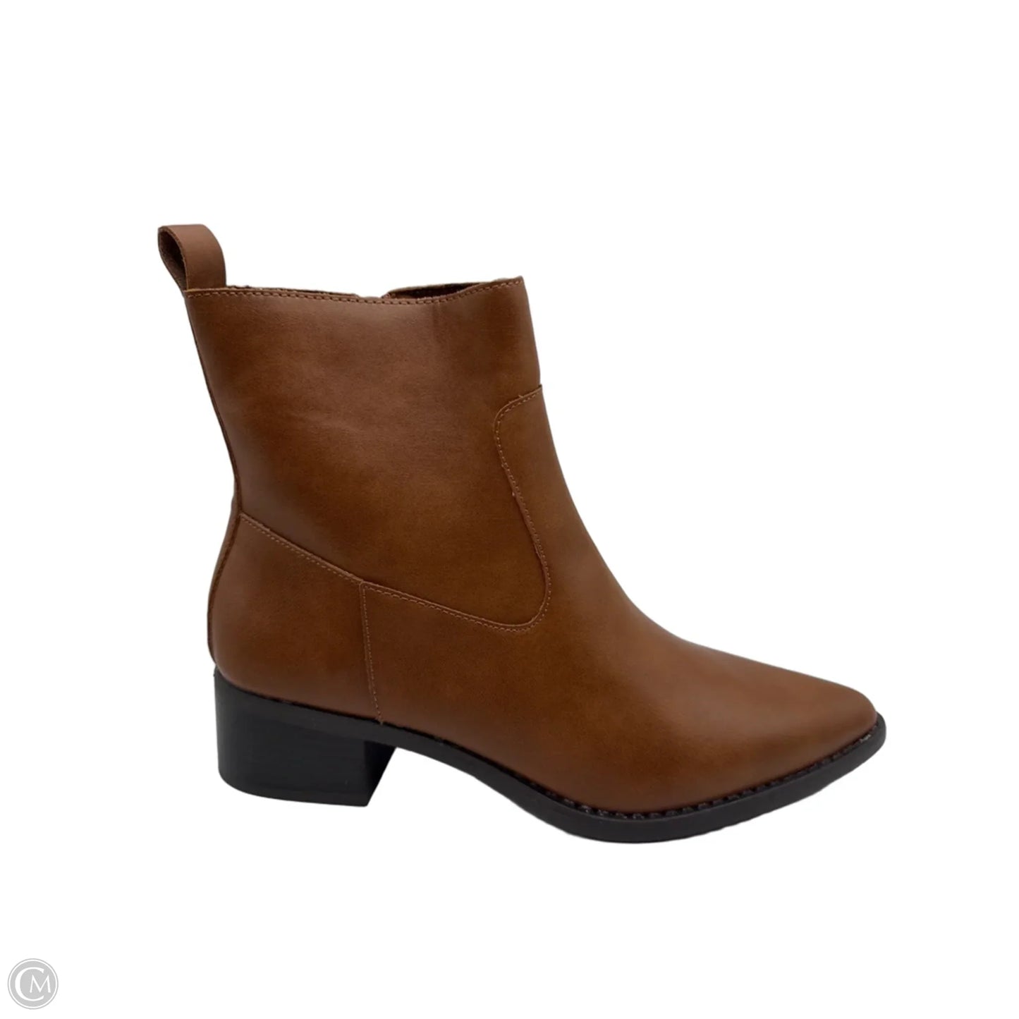 Boots Ankle Heels By Serra In Brown, Size: 9