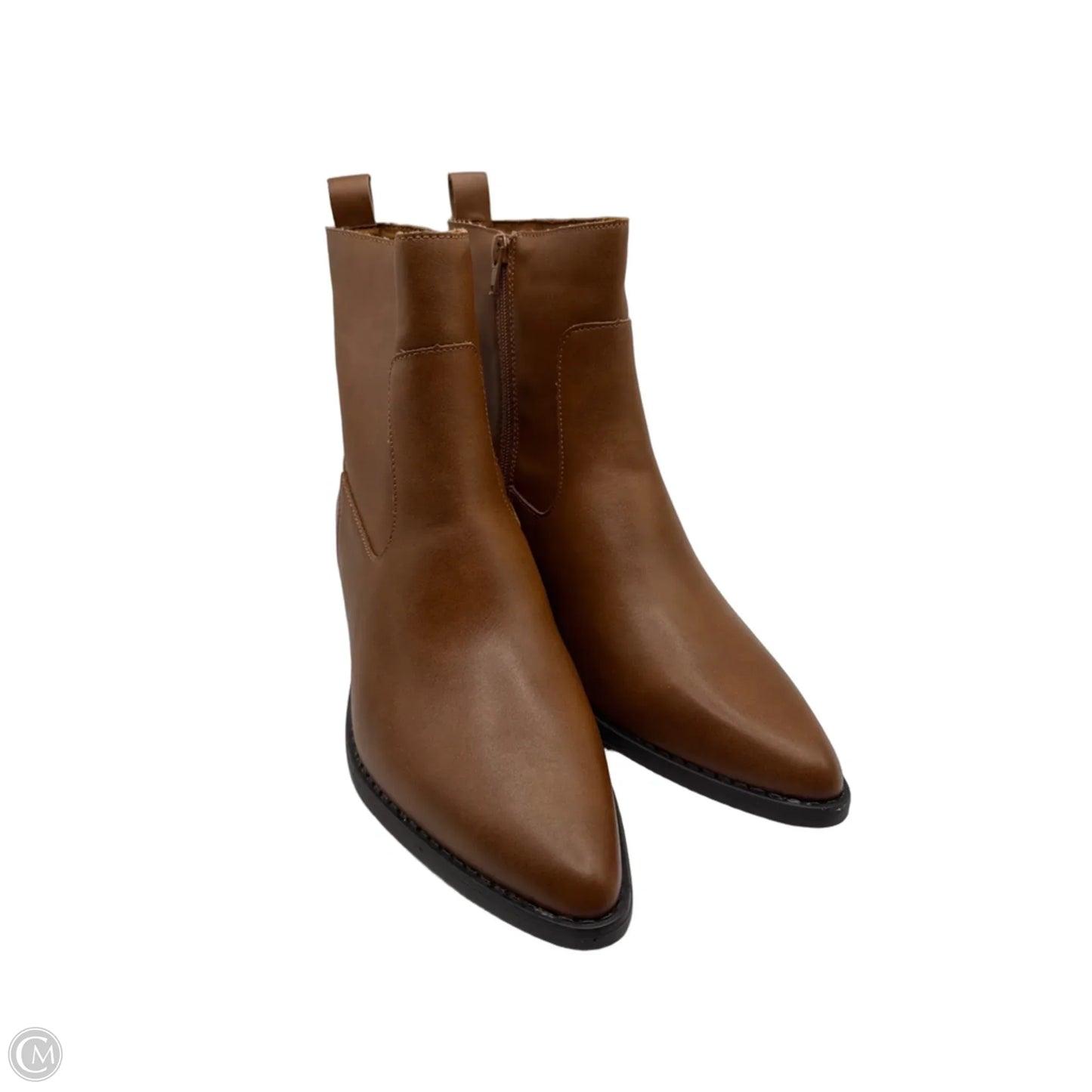 Boots Ankle Heels By Serra In Brown, Size: 9