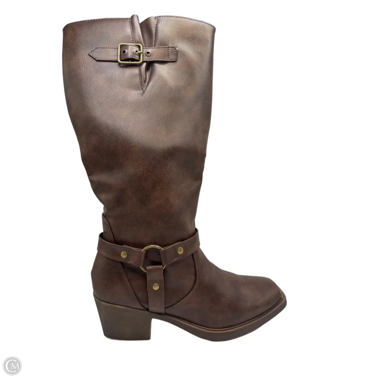 Boots Knee Heels By Sugar In Brown, Size: 8.5