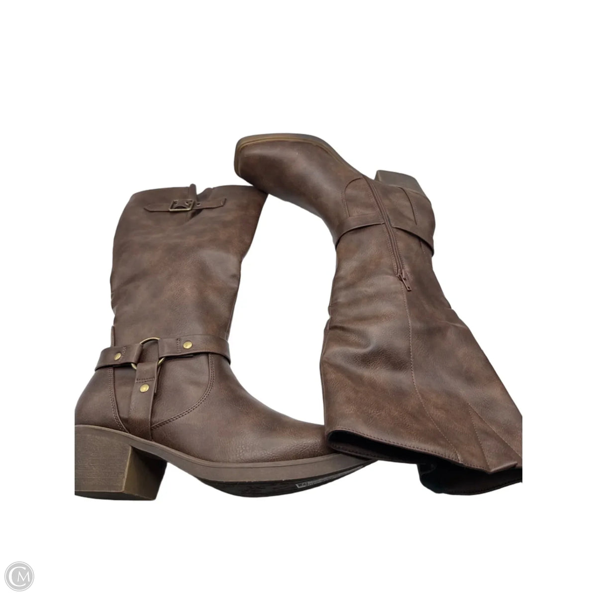 Boots Knee Heels By Sugar In Brown, Size: 8.5