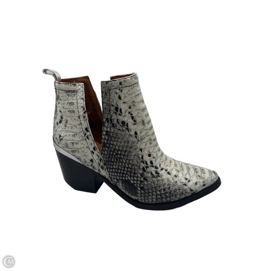 Boots Ankle Heels By Jeffrey Campbell In Snakeskin Print, Size: 8.5