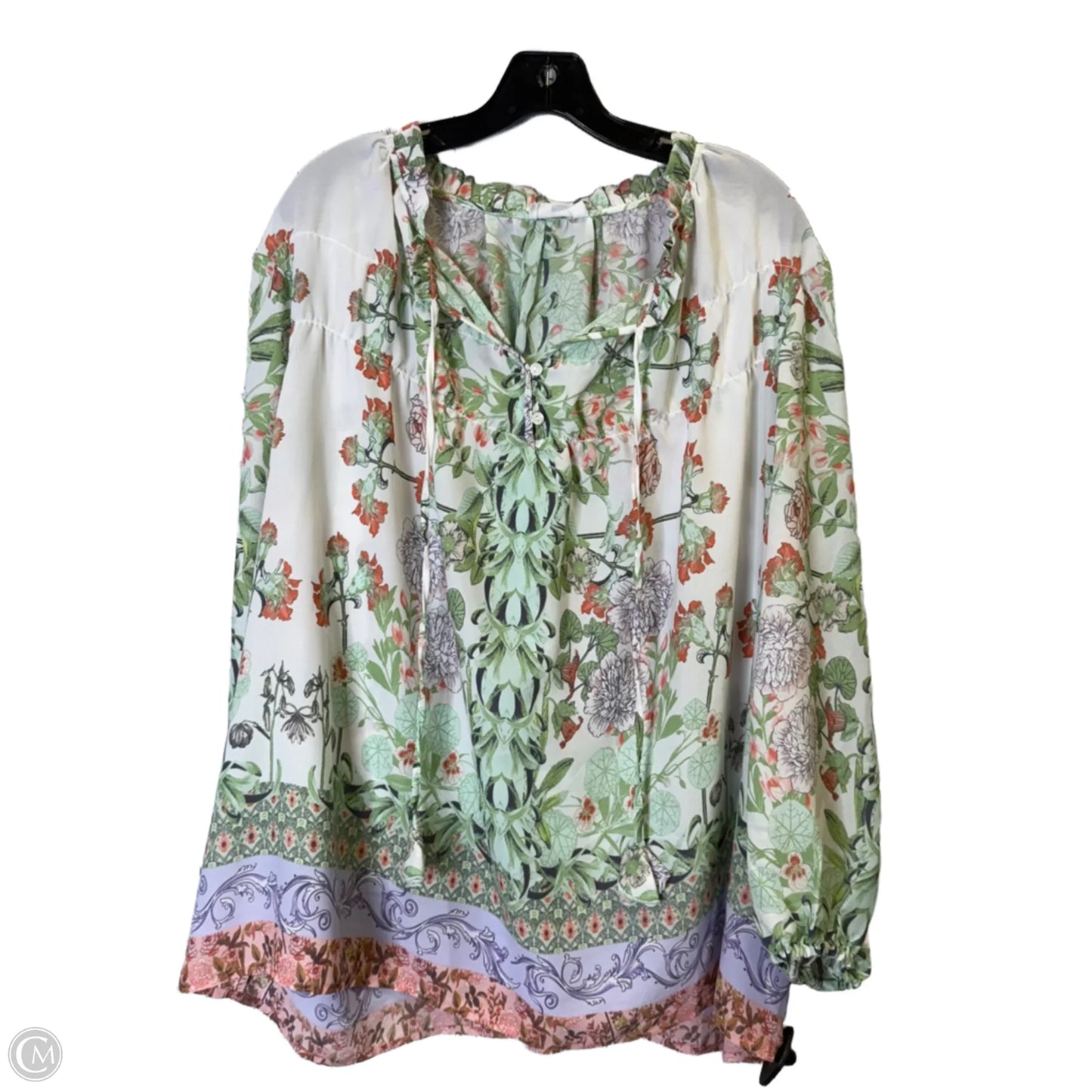 Top Long Sleeve By Cynthia Rowley In Multi-colored, Size: 3x