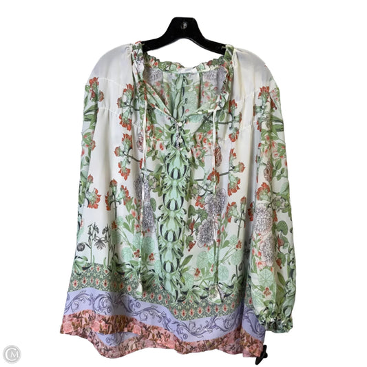 Top Long Sleeve By Cynthia Rowley In Multi-colored, Size: 3x