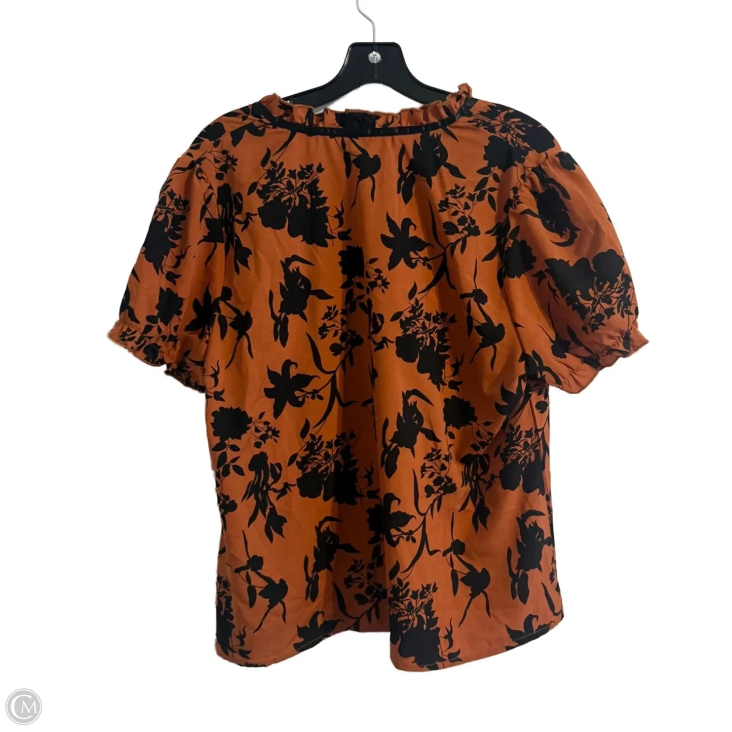 Top Short Sleeve By Shein In Brown, Size: 1x
