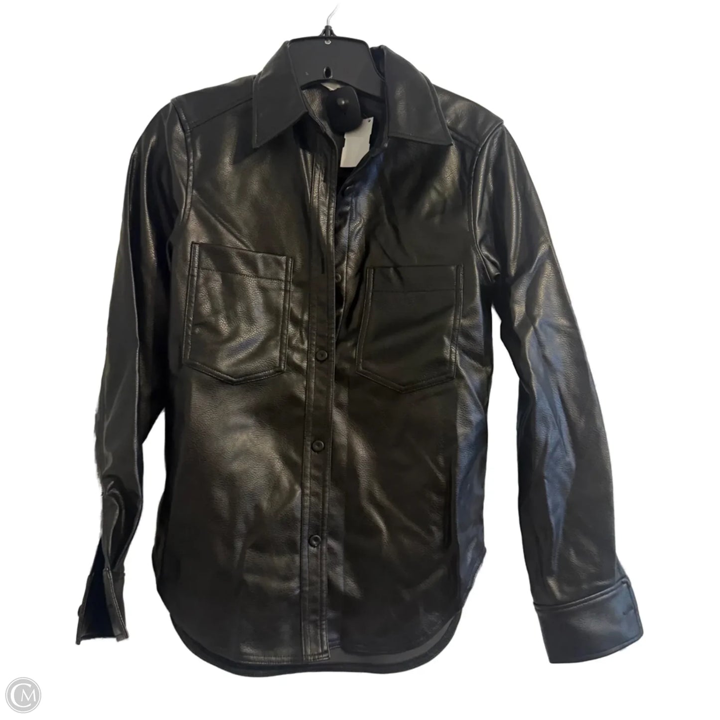 Jacket Shirt By H&m In Black, Size: Xs