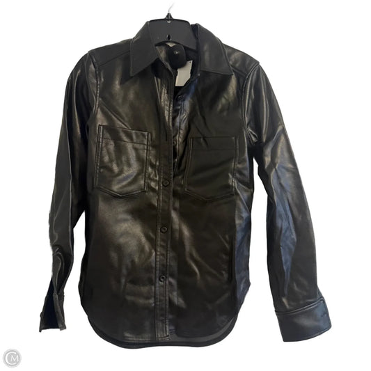 Jacket Shirt By H&m In Black, Size: Xs