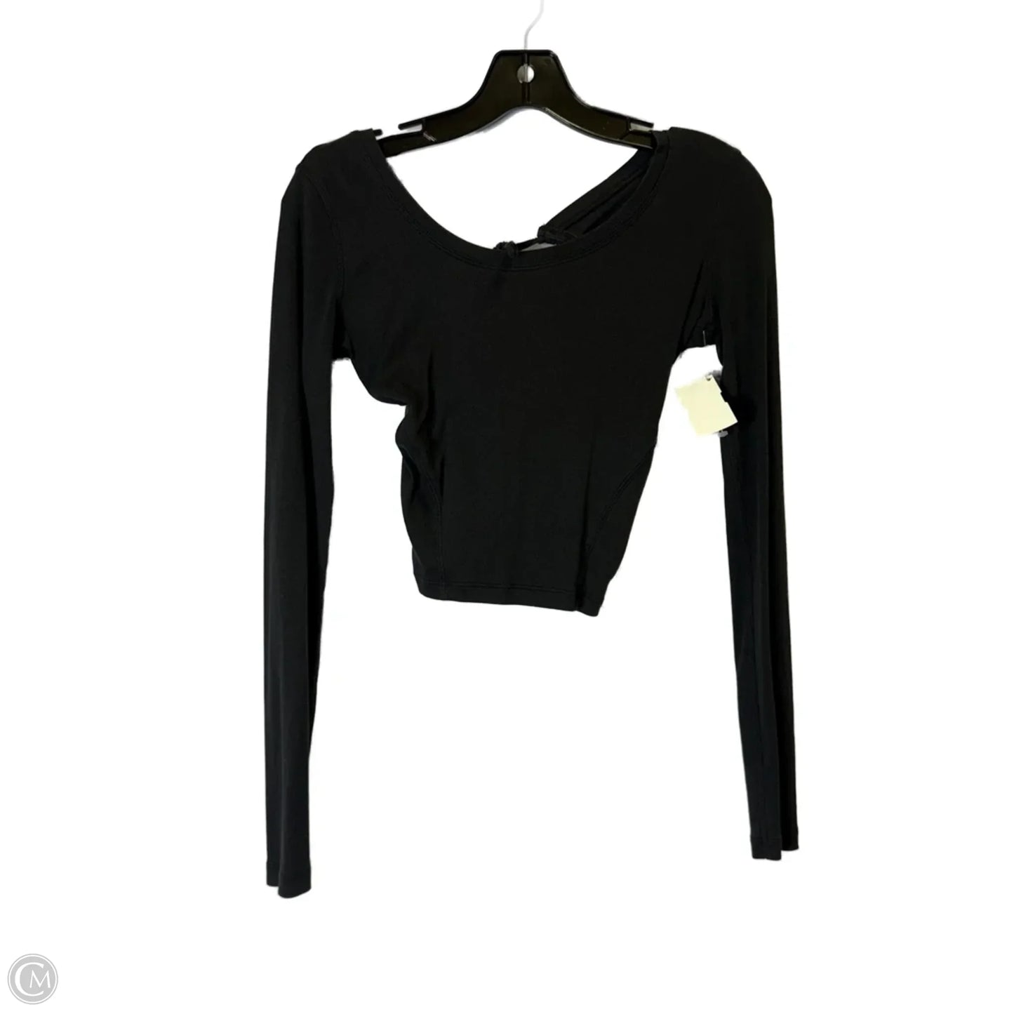Athletic Top Long Sleeve Crewneck By Lululemon In Black, Size: S
