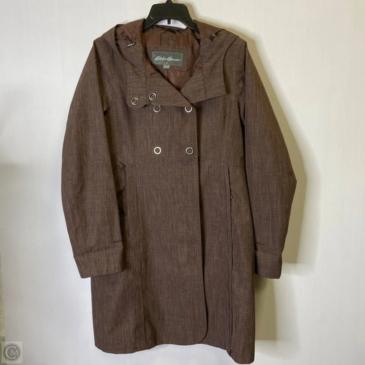 Coat Trench Coat By Eddie Bauer In Purple, Size: M