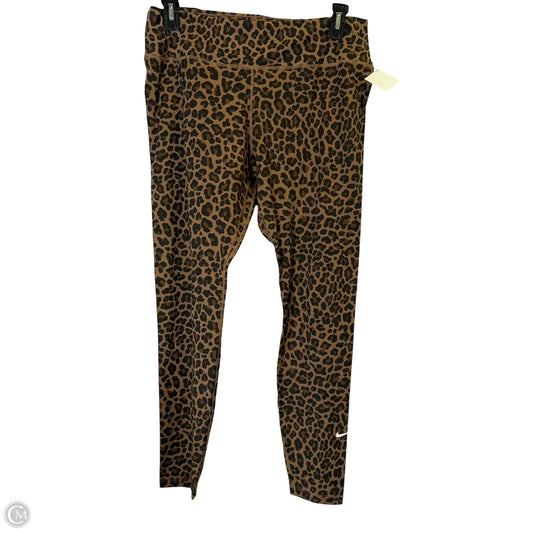 Athletic Leggings By Nike Apparel In Animal Print, Size: Xl