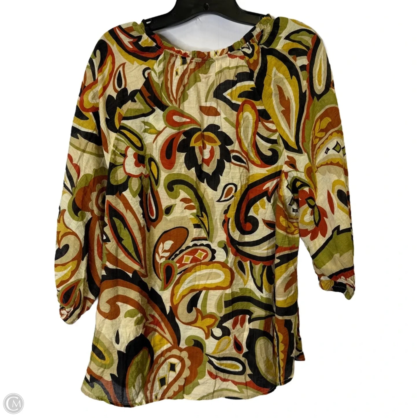 Top Long Sleeve By Vince Camuto In Multi-colored, Size: L