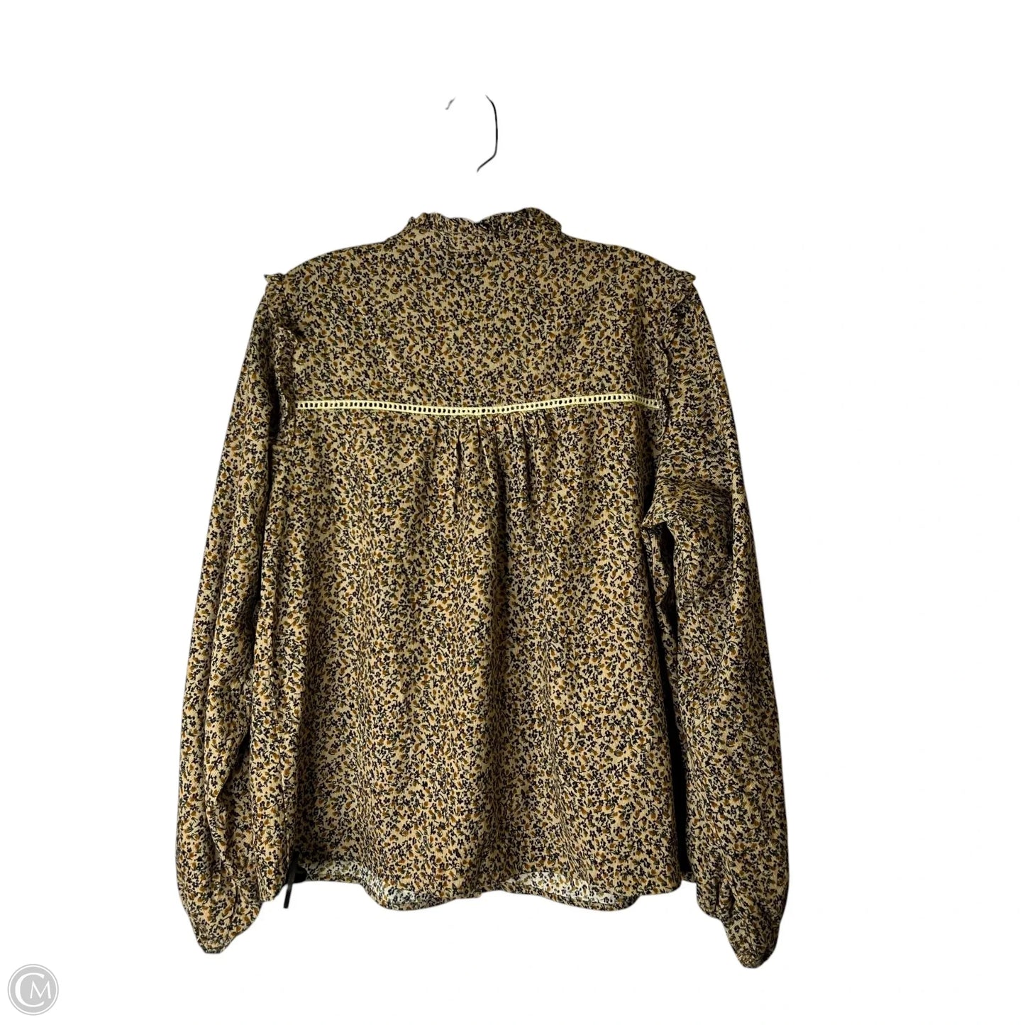 Top Long Sleeve By Grade & Gather In Floral Print, Size: L