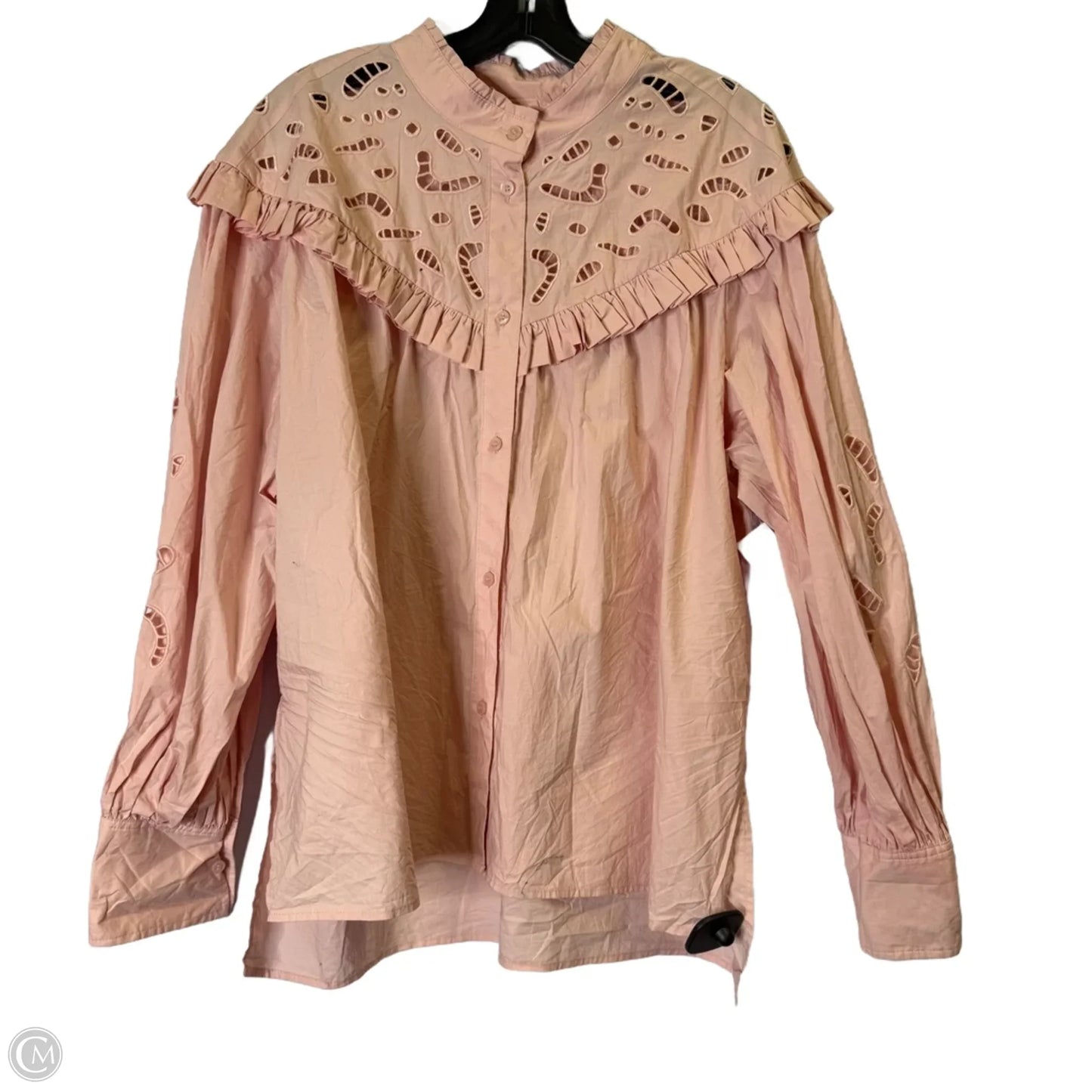 Top Long Sleeve By H&m In Pink, Size: L