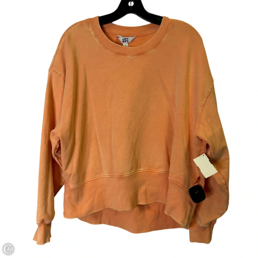 Athletic Sweatshirt Crewneck By Joy Lab In Orange, Size: L
