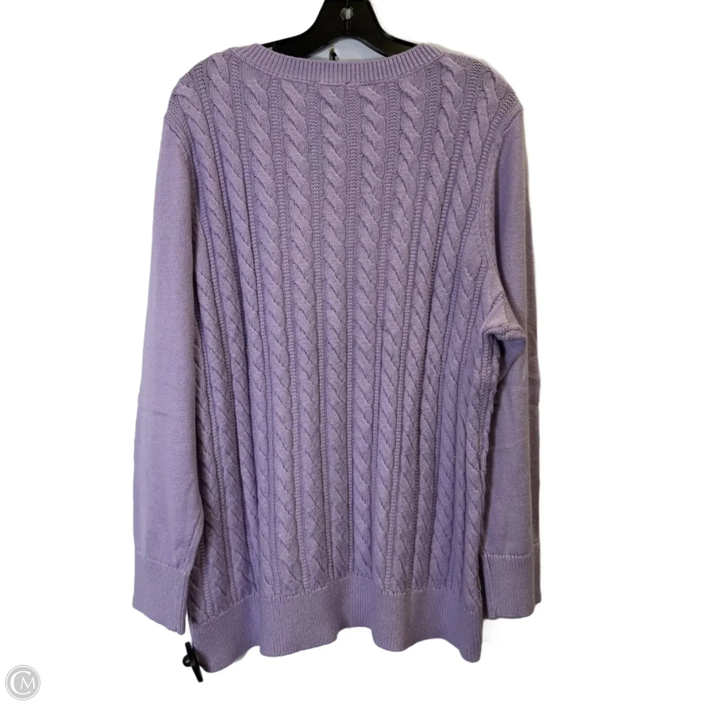 Sweater By Talbots In Purple, Size: 2x
