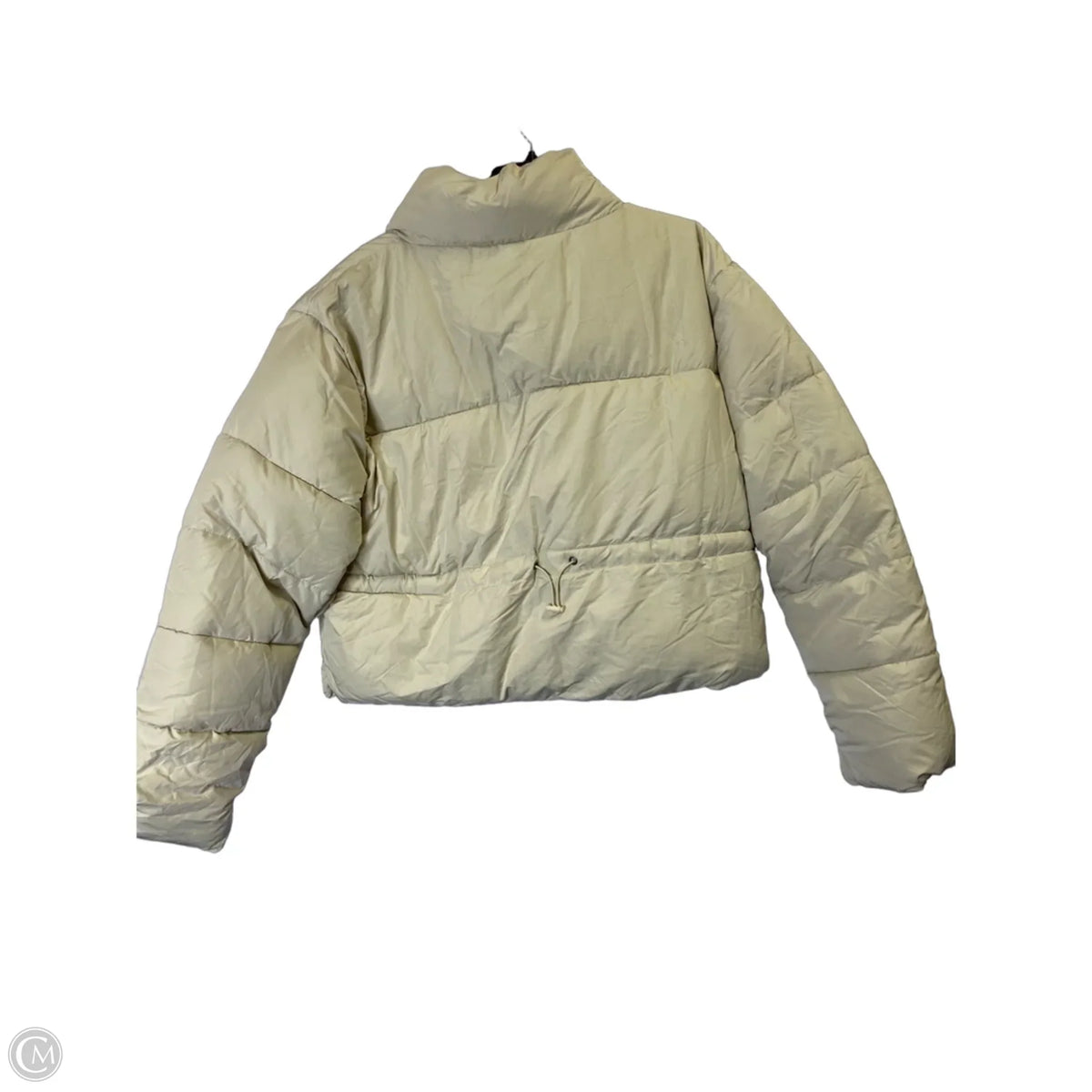 Jacket Puffer & Quilted By Double Zero In Cream, Size: M