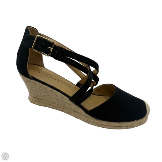 Shoes Heels Wedge By Talbots In Black, Size: 8.5