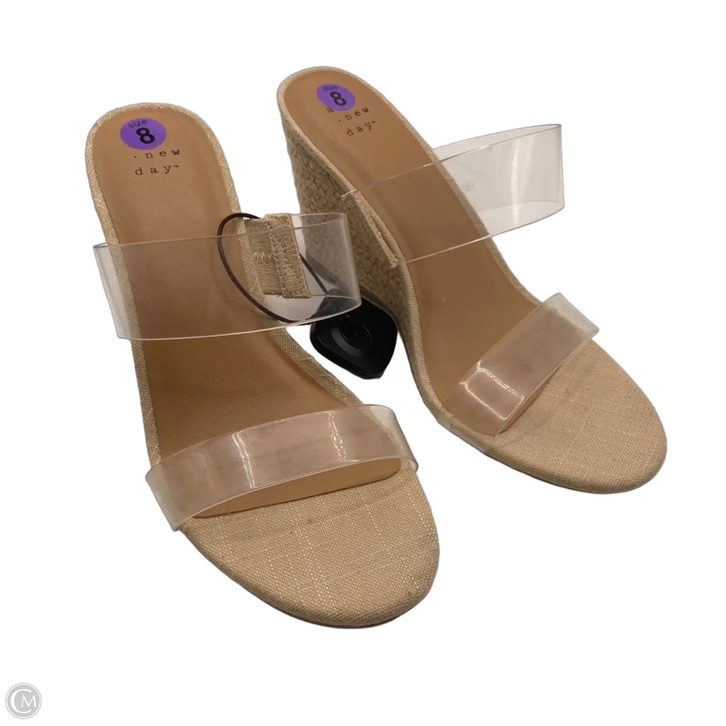 Sandals Heels Wedge By A New Day In Cream, Size: 8