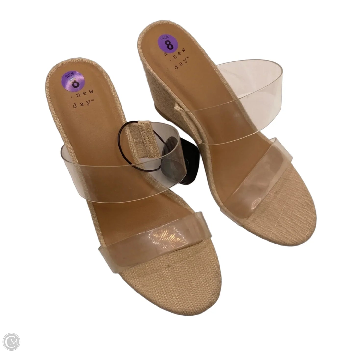 Sandals Heels Wedge By A New Day In Cream, Size: 8