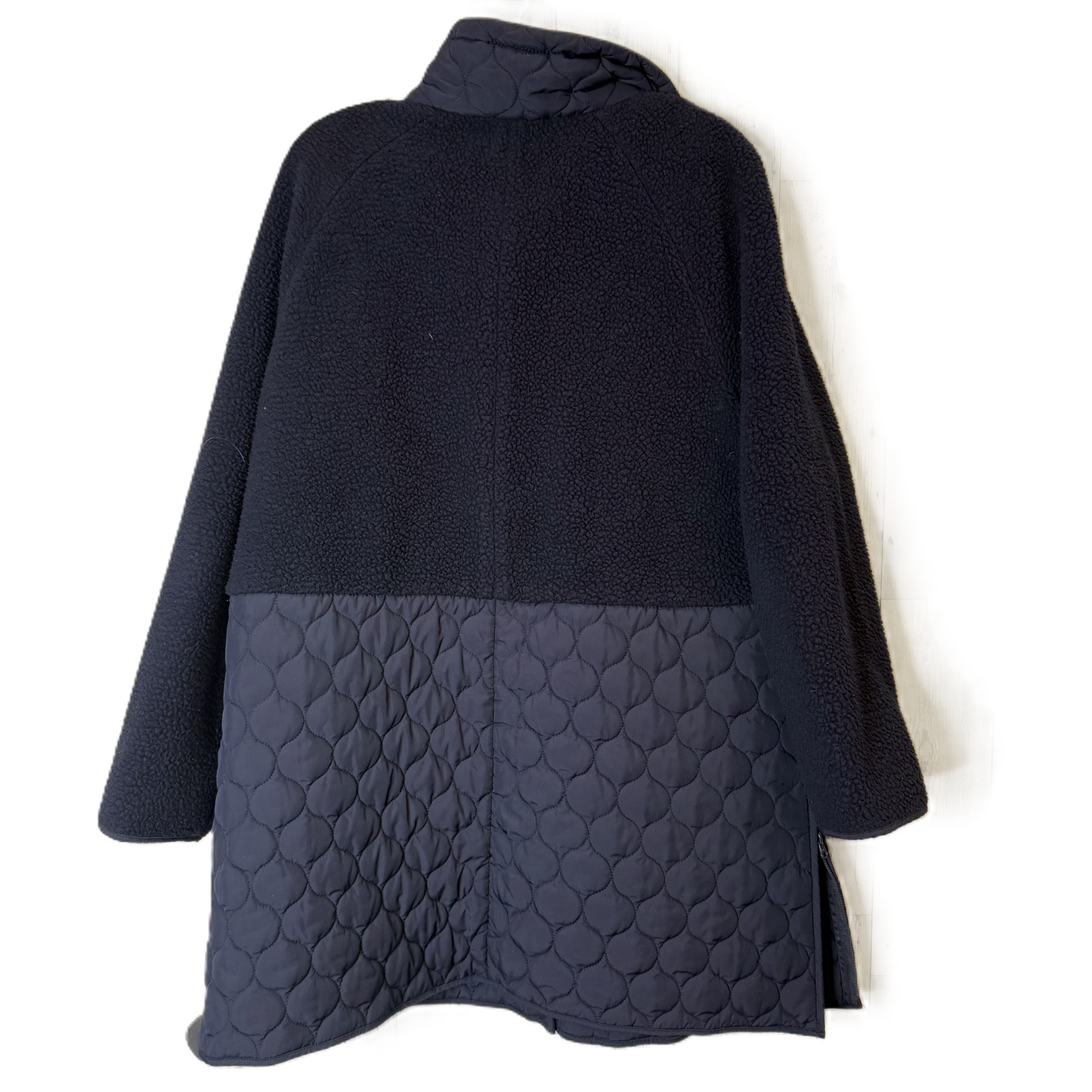 Jacket Faux Fur & Sherpa By Talbots In Navy, Size: Xl