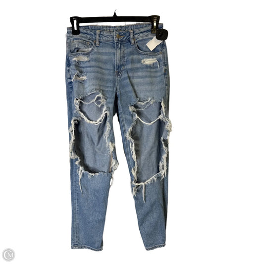 Jeans Boyfriend By American Eagle In Blue Denim, Size: 4