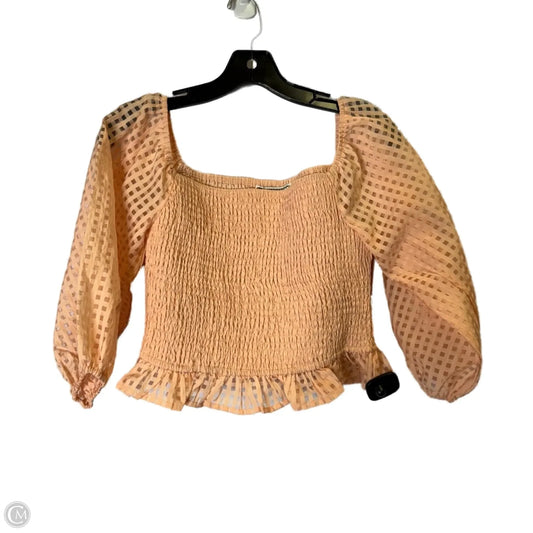 Top Short Sleeve By Flying Tomato In Peach, Size: M