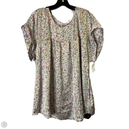 Top Short Sleeve By Clothes Mentor In Floral Print, Size: 2x