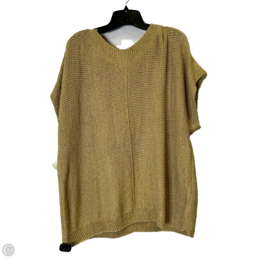 Top Short Sleeve By Cable And Gauge In Tan, Size: 2x