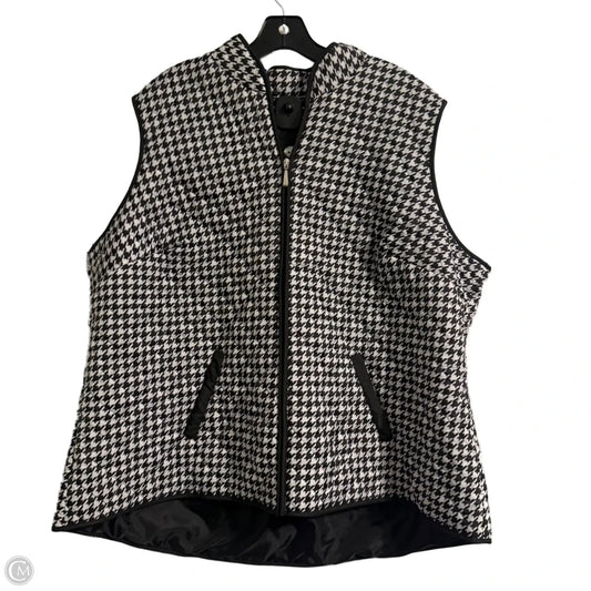 Vest Puffer & Quilted By Karen Scott In Black, Size: 3x