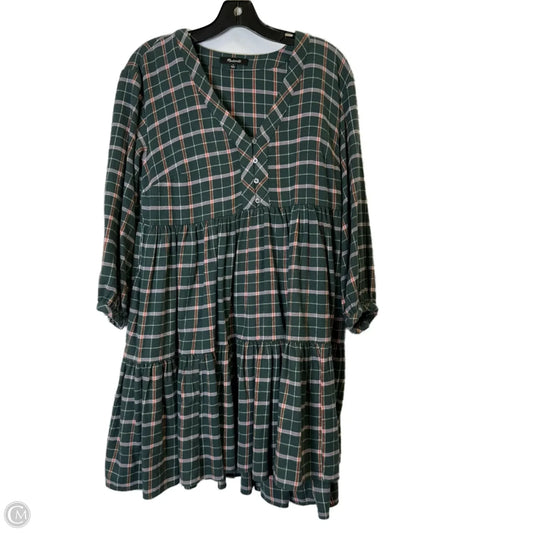 Dress Casual Midi By Madewell In Plaid Pattern, Size: M