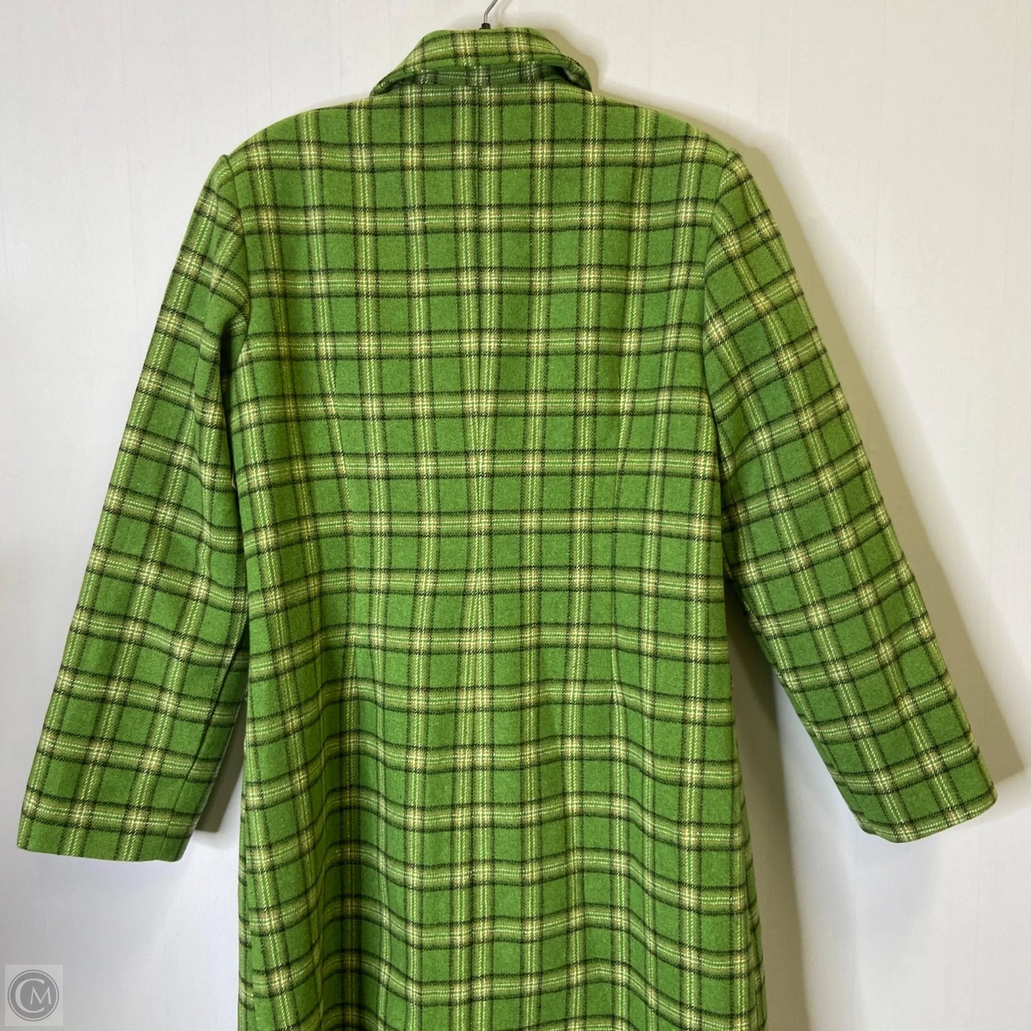 Coat Trench Coat By Fashion Nova In Green, Size: L