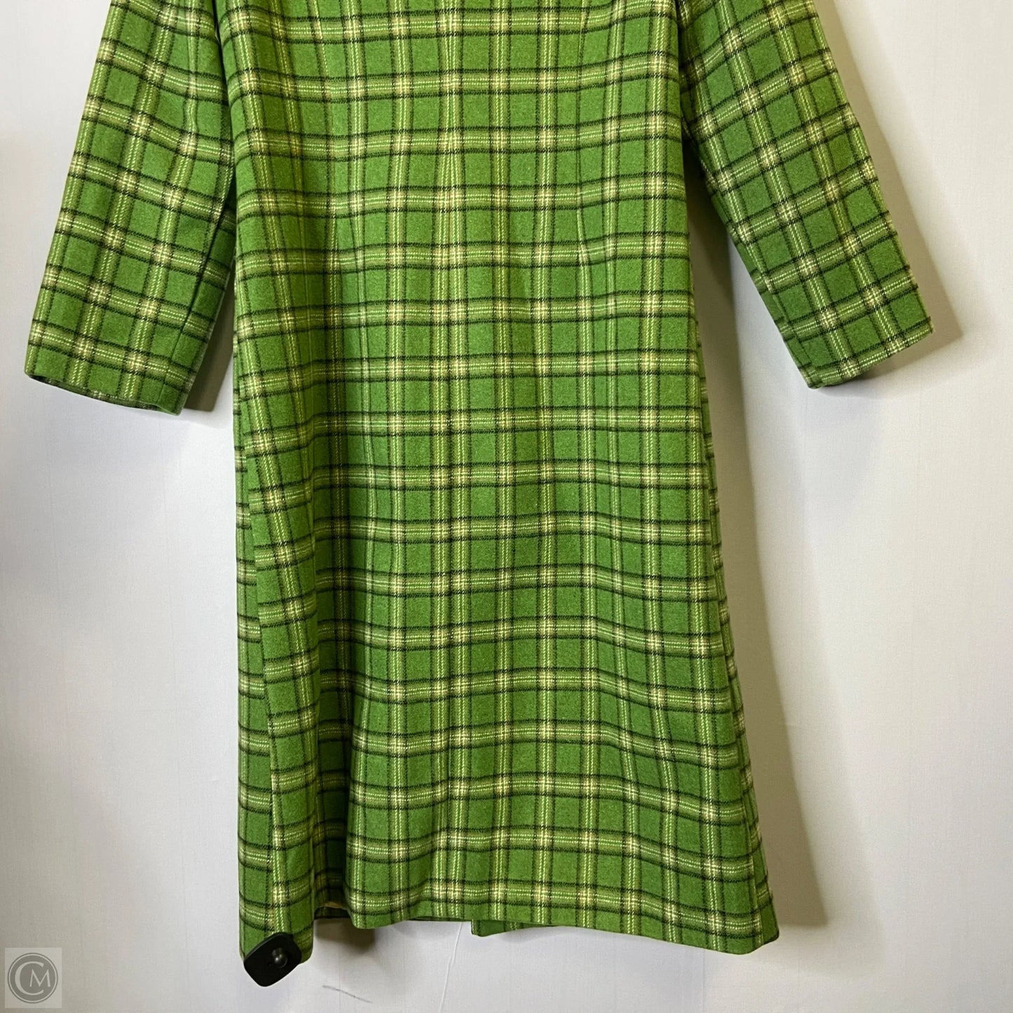 Coat Trench Coat By Fashion Nova In Green, Size: L