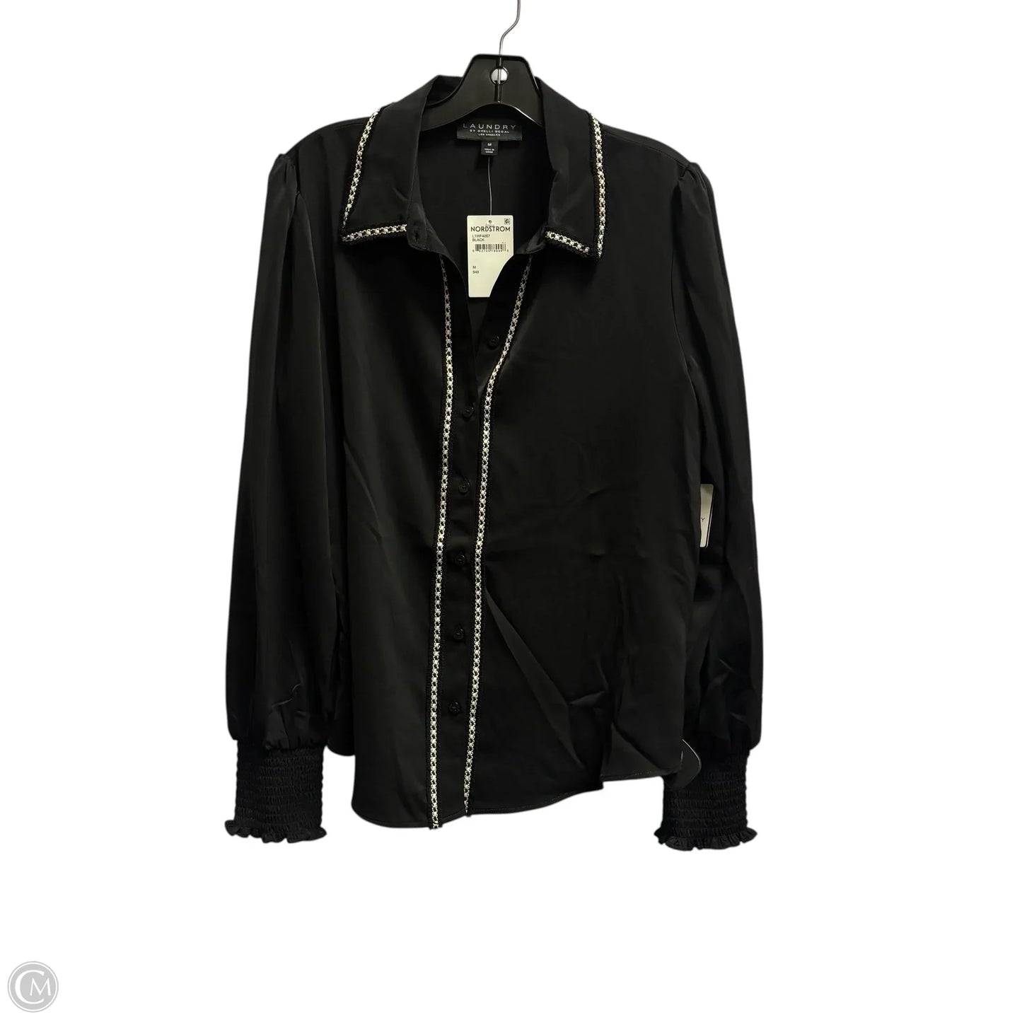 Blouse Long Sleeve By Laundry In Black, Size: M