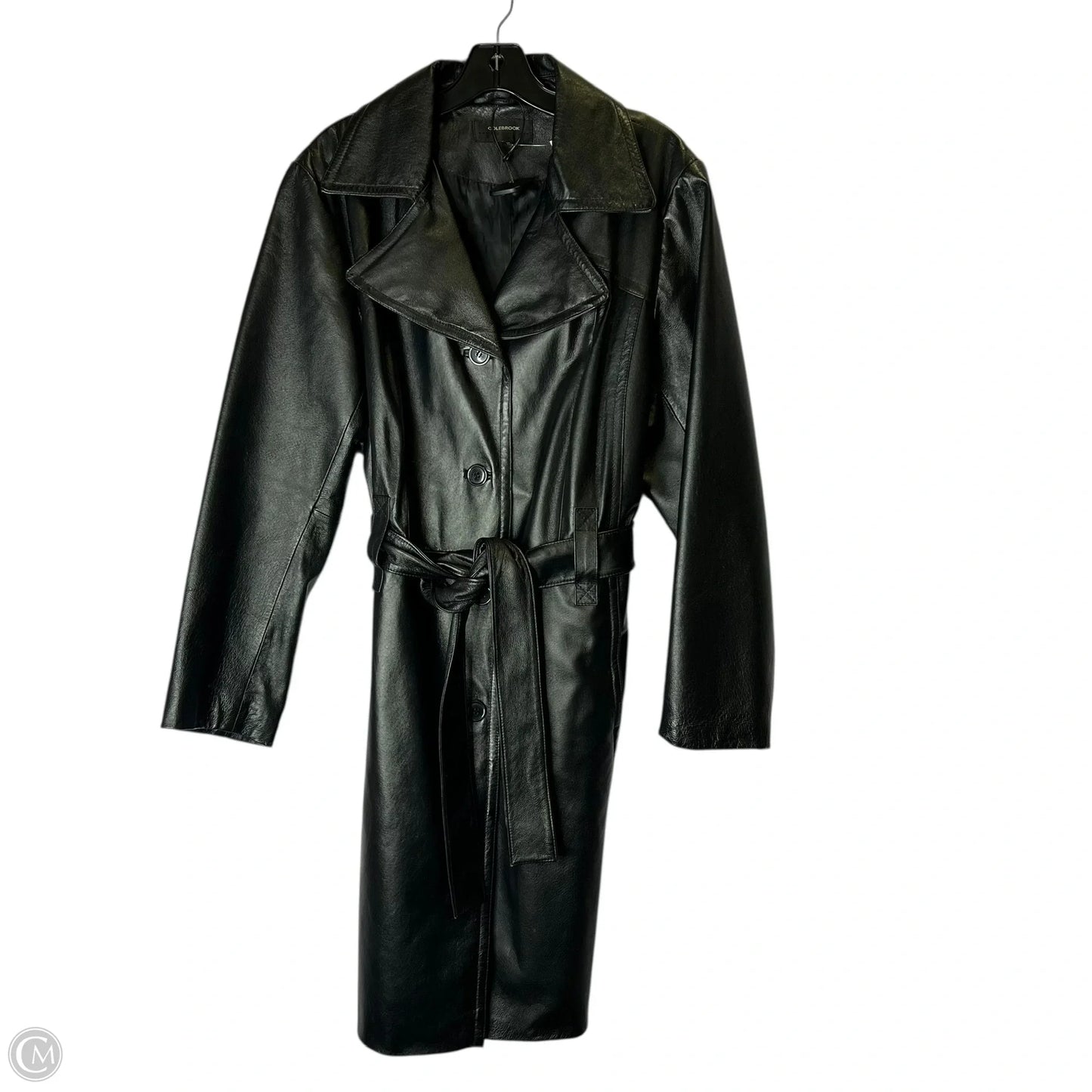 Coat Leather By Colebrook In Black, Size: 1x
