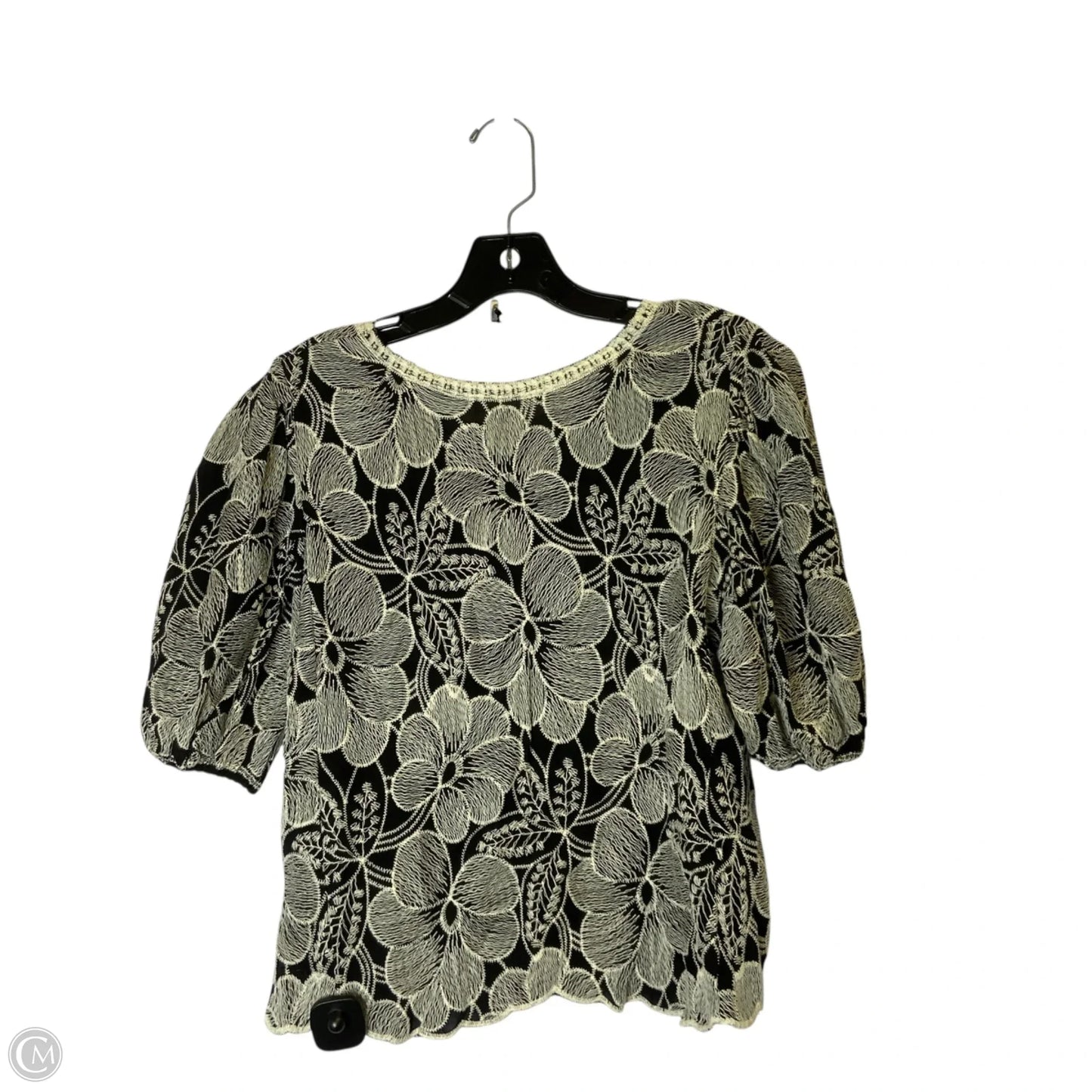 Top Short Sleeve By Solitaire In Black, Size: S