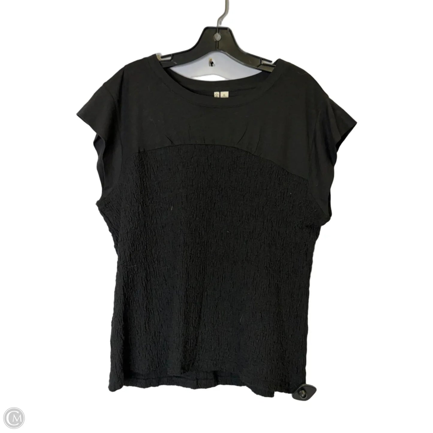 Top Short Sleeve By Cato In Black, Size: Xl